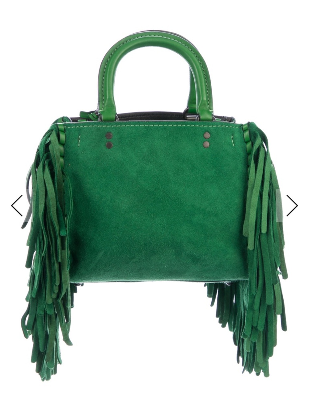 Coach Green Suede Fringe Rouge 25 EXTREMELY RARE!!! NWT! - Picture 2 of 15